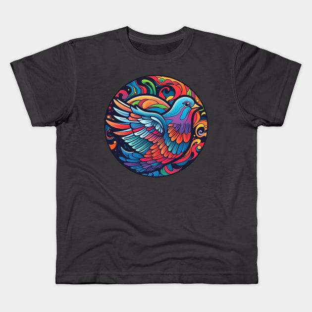 Peace Dove Kids T-Shirt by melbournedesign